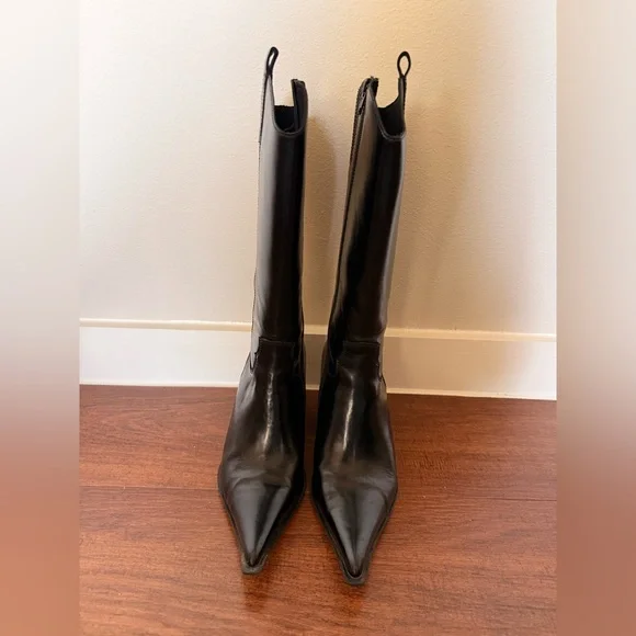 Jeffrey Campbell Reckon Western Black Heeled Boots - Picture 4 of 7